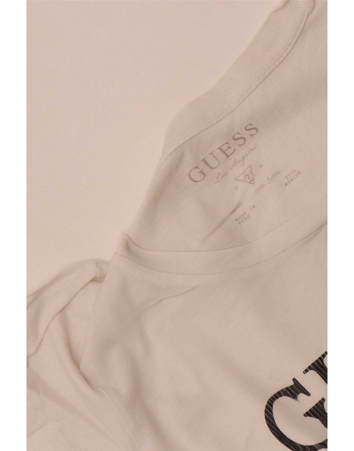 Damska koszulka graficzna Guess Top UK 12 Medium White