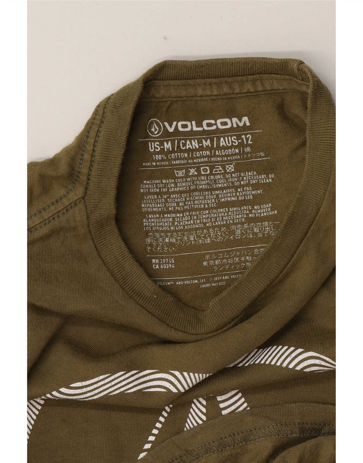 Chłopięcy T-shirt z grafiką Volcom, 11-12 lat, średnia, bawełniana khaki