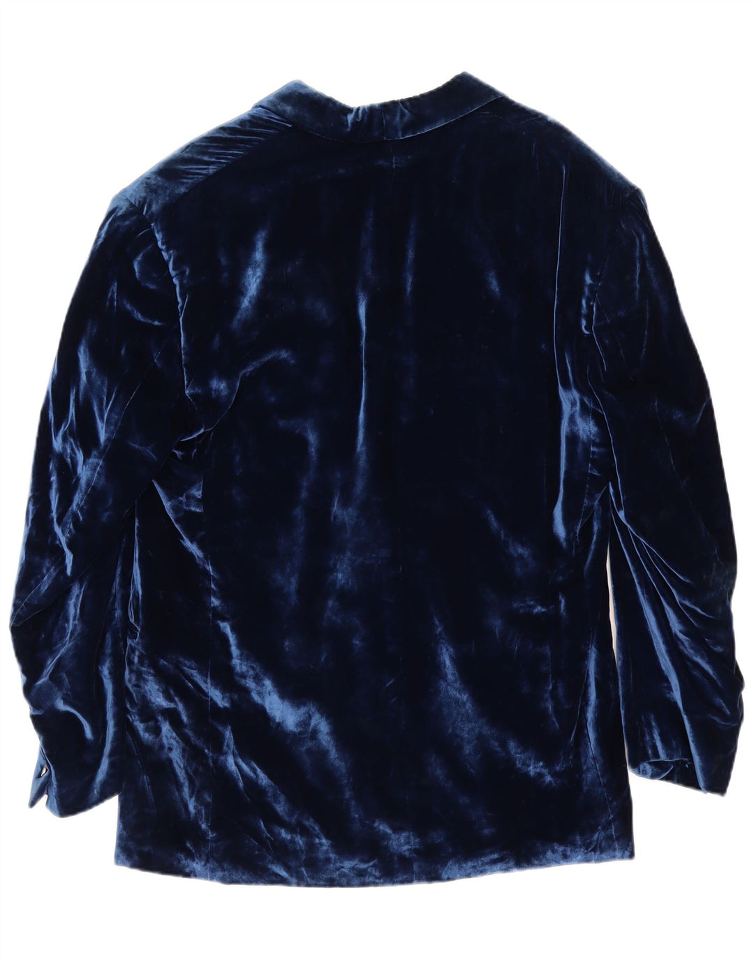 Vintage męska marynarka zapinana na 1 guzik, aksamitna marynarka UK 38, średni granat