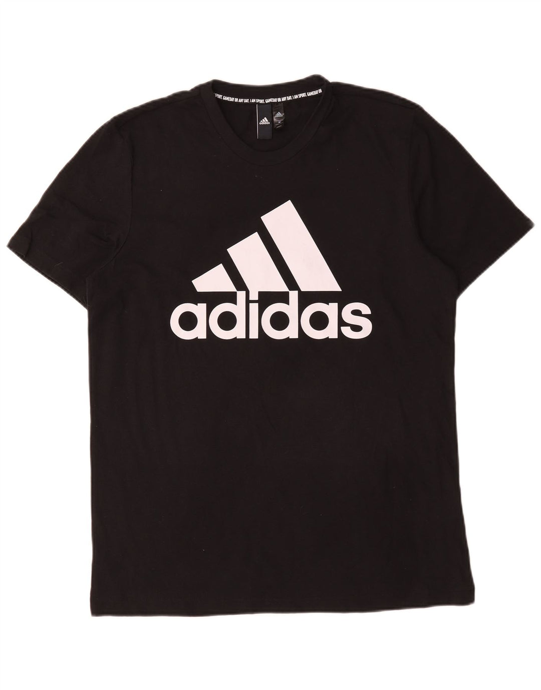 Męska koszulka z grafiką Adidas, średnia, czarna bawełna