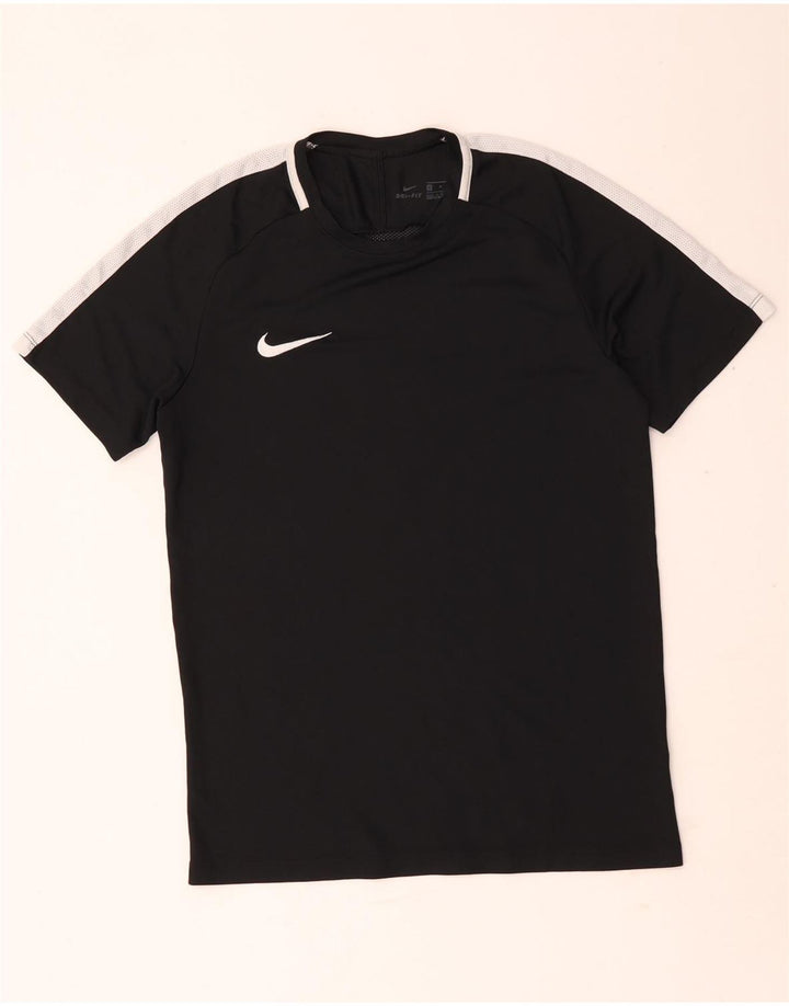Męski T-shirt Nike Dri Fit Top, średni czarny poliester z blokami kolorów