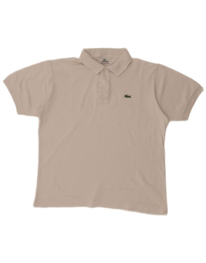 Męska koszulka polo Lacoste, rozmiar 4, średnia, biała, bawełniana