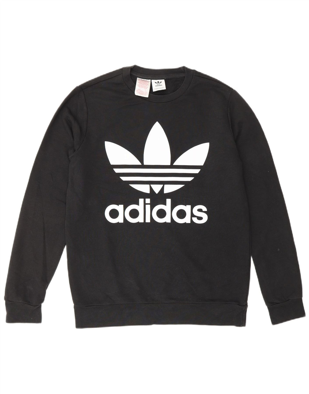 Męska bluza z grafiką ADIDAS, mała, czarna, bawełniana