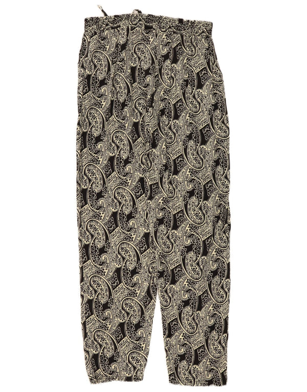 Spodnie damskie w stylu vintage z wysokim stanem i luźnym krojem XL W36 L29 Beżowy Paisley