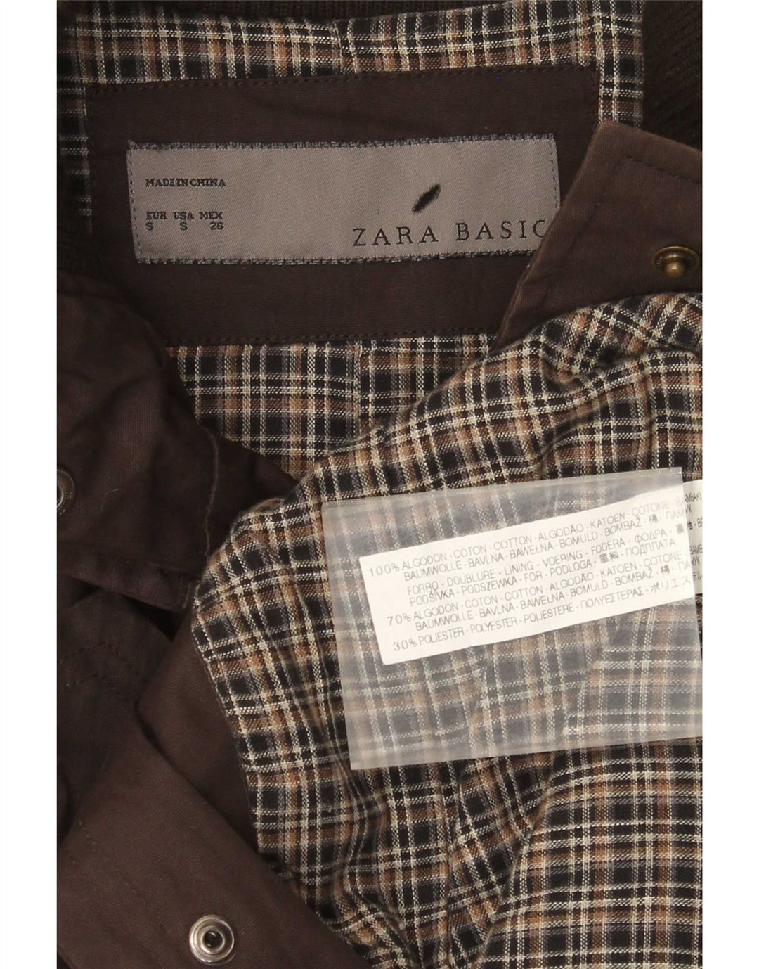 Kurtka damska Zara UK 10, mała, brązowa, bawełniana