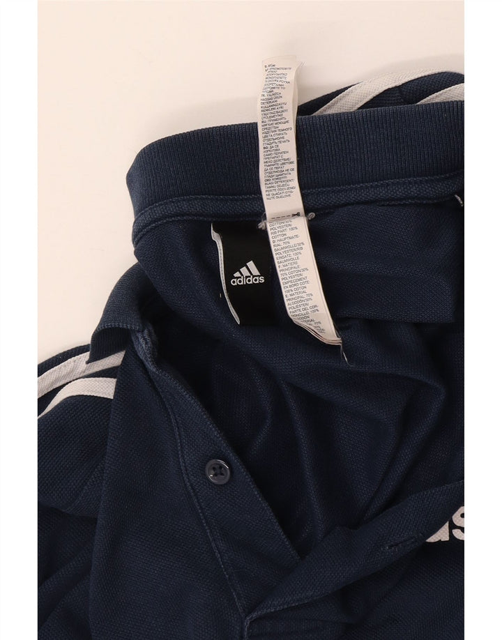 Męska koszulka polo Adidas, duża, granatowa, bawełniana