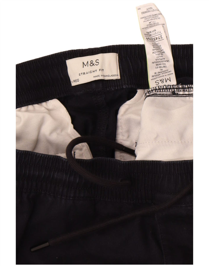 Spodnie damskie Marks & Spencer Straight Chino Medium W34 L29 Granatowe