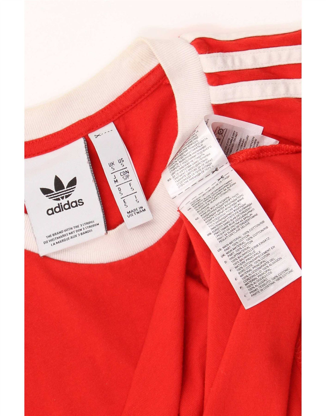 Adidas Męska Koszulka Top Mała Czerwona Bawełna