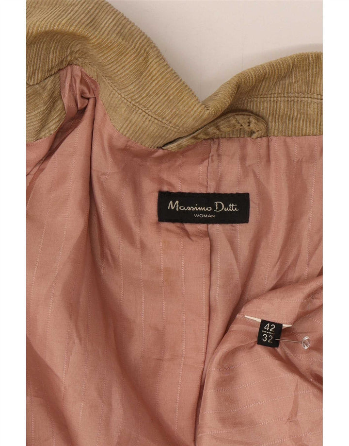 Massimo Dutti Damska marynarka sztruksowa zapinana na 3 guziki EU 42, duża brązowa