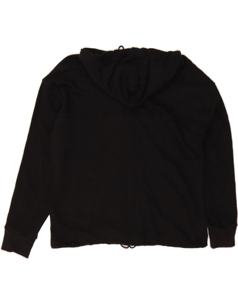 RALPH LAUREN Womens Zip Hoodie Sweater UK 16 Large Black Cotton Vintage Ralph Lauren and Second-Hand Ralph Lauren from Messina Hembry 