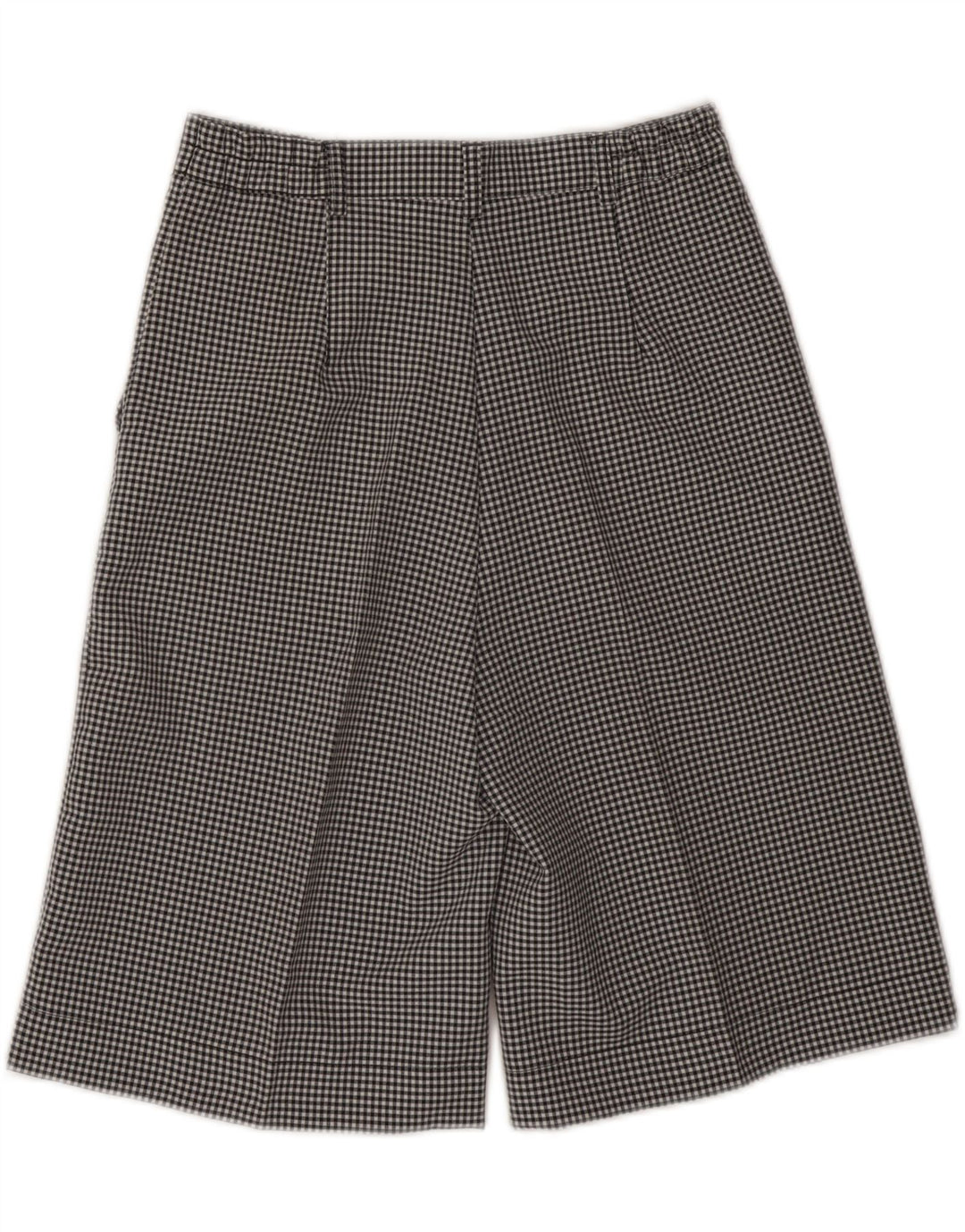 Damskie spodenki chino z wysokim stanem VINTAGE UK 10 Small W27 Black Gingham