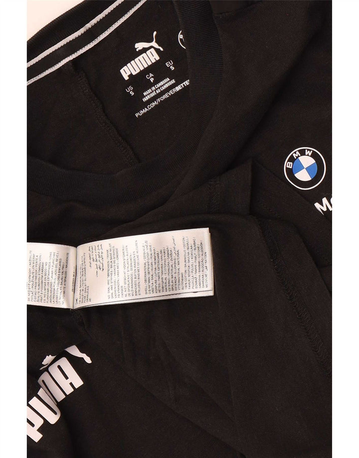 T-shirt męski Puma, mały, czarny, bawełniany