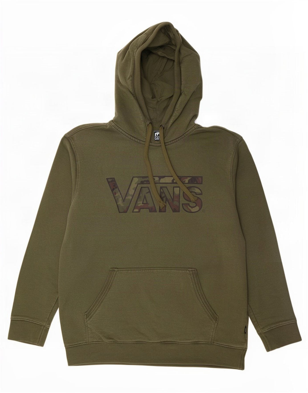 Męski sweter z kapturem Vans z grafiką, średniej wielkości bawełna khaki