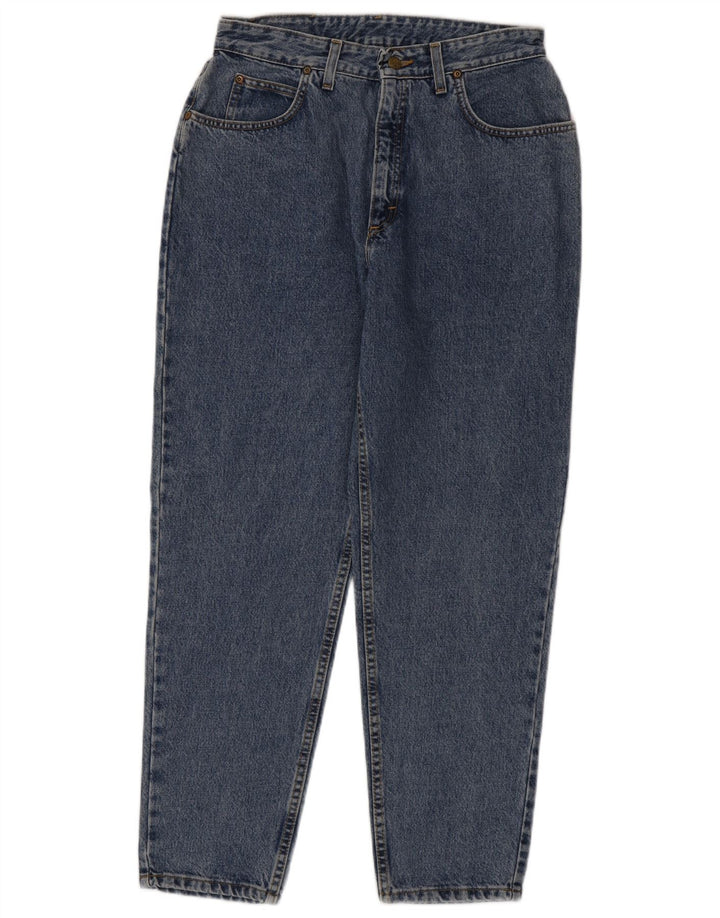 Damskie dżinsy z wysokim stanem LEE W34 L29, niebieska bawełna