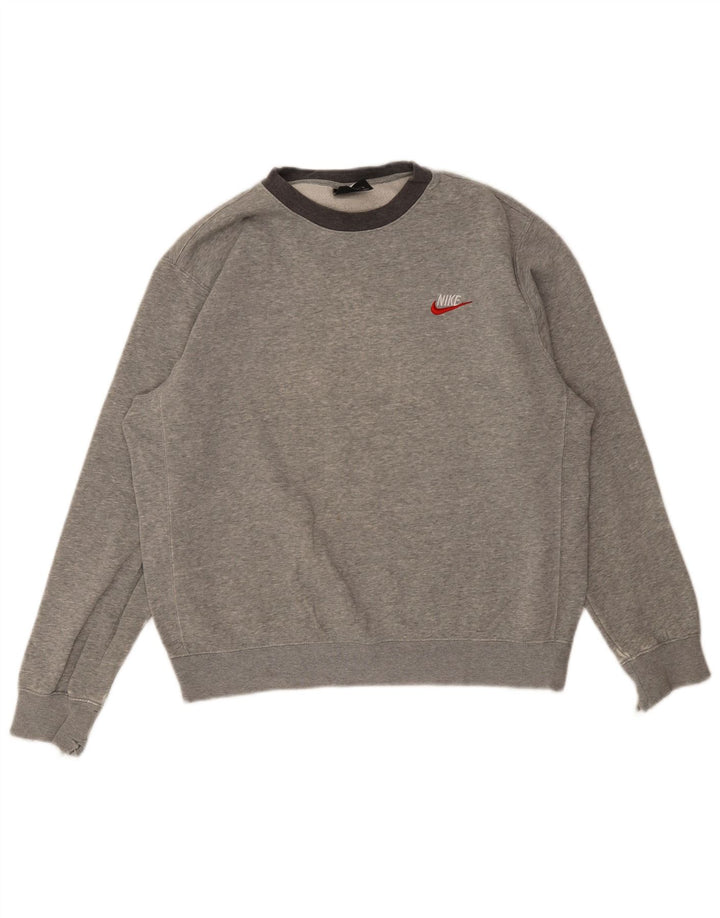 Męska bluza dresowa Nike, średnia, szara, bawełniana nakrapiana