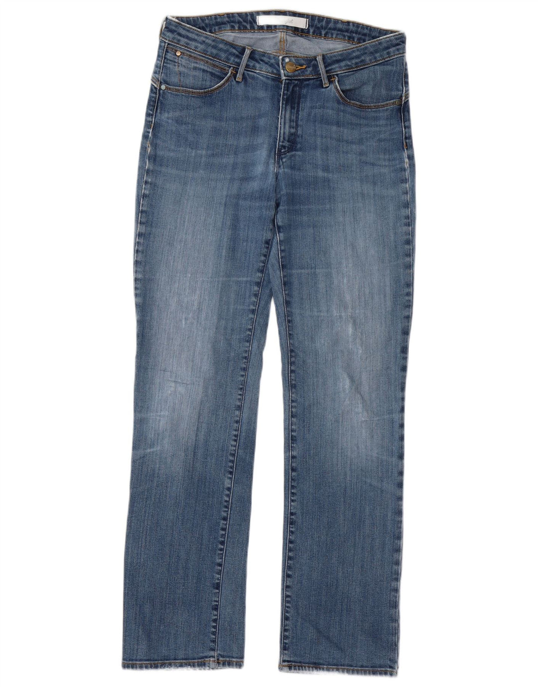 Damskie jeansy Wrangler Straight W30 L29 Niebieskie