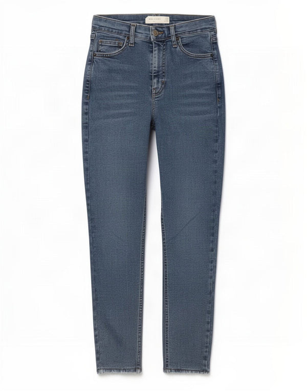 Topshop Damskie jeansy Jamie Crop Skinny W26 L24 Niebieskie, bawełniane