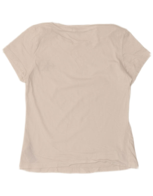 Damska koszulka graficzna Calvin Klein Jeans Top UK 10 Small White Cotton