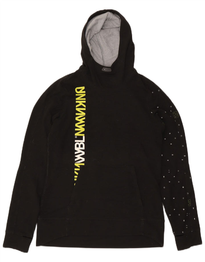 Męski sweter z kapturem Reebok z grafiką, średni czarny poliester