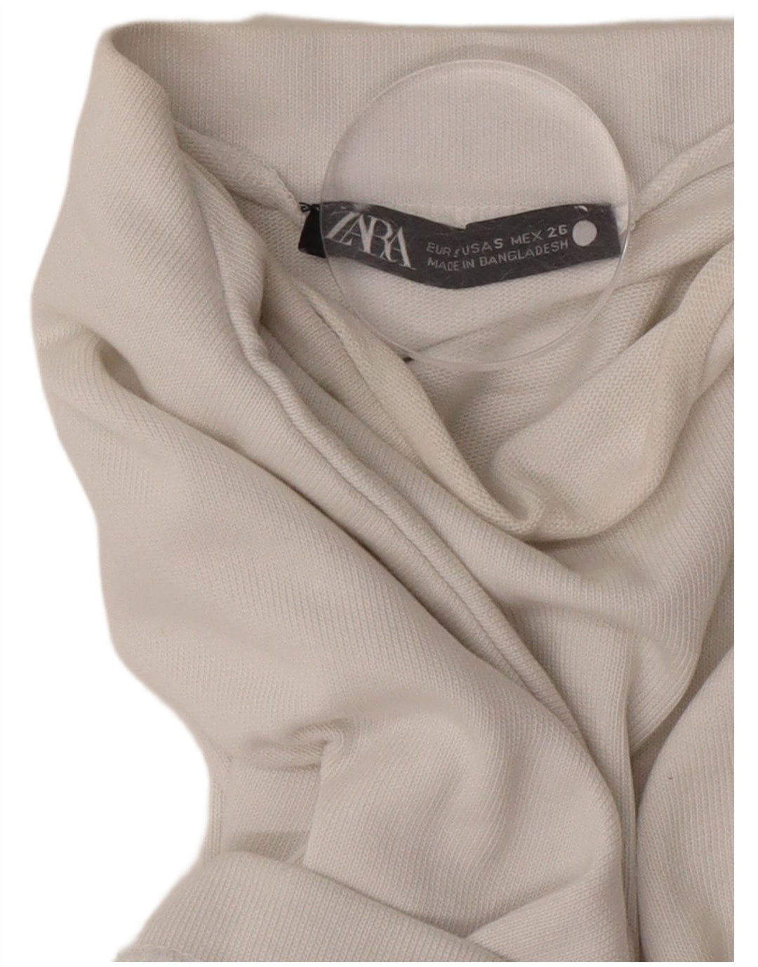 Damska koszulka oversize Zara Top UK 10 Small White Cotton