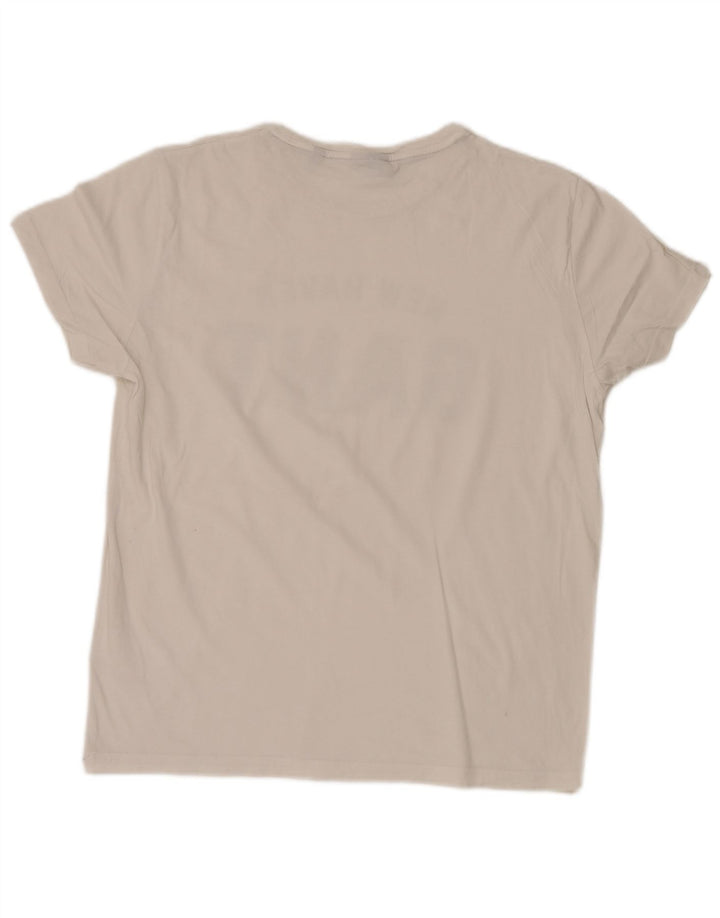Męski T-shirt z grafiką Gant, duży, biały, bawełniany
