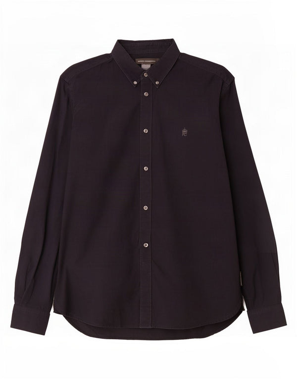 French Connection Mens Shirt Large Navy Blue Cotton