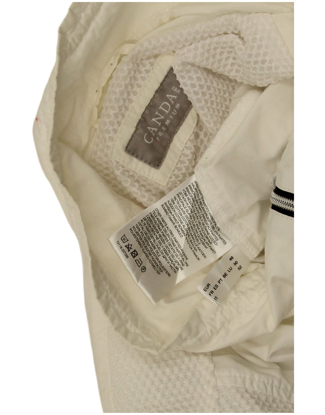 Damska kurtka przeciwdeszczowa Canda EU 48 2XL Biały poliester