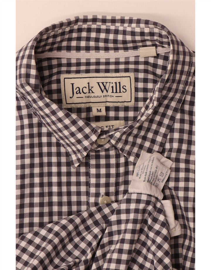 Koszula męska Jack Wills o klasycznym kroju, średnia, granatowa, bawełniana kratka