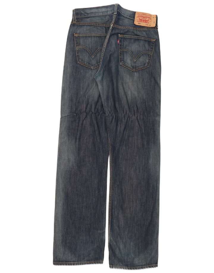 Damskie jeansy Levi's 501 Straight W34 L36 Niebieskie bawełniane