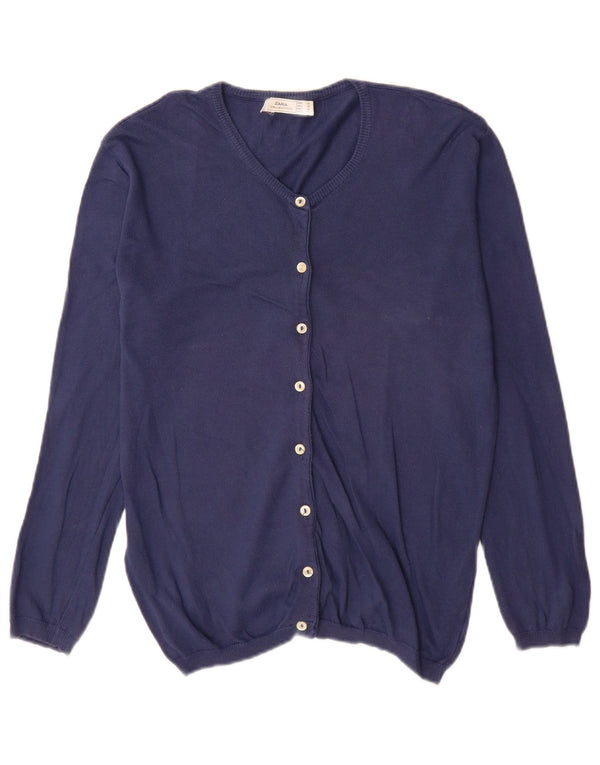 Sweter damski Zara UK 14, średni granatowy, bawełniany