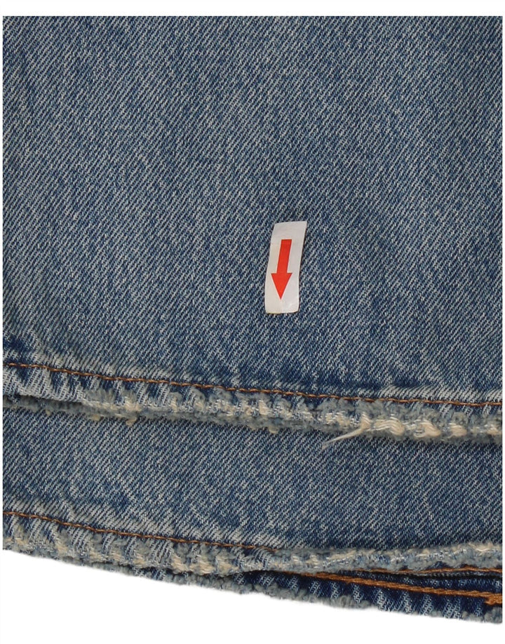 Męskie dżinsy Levi's 501 Straight W36 L32 Niebieskie patchworkowe bawełniane