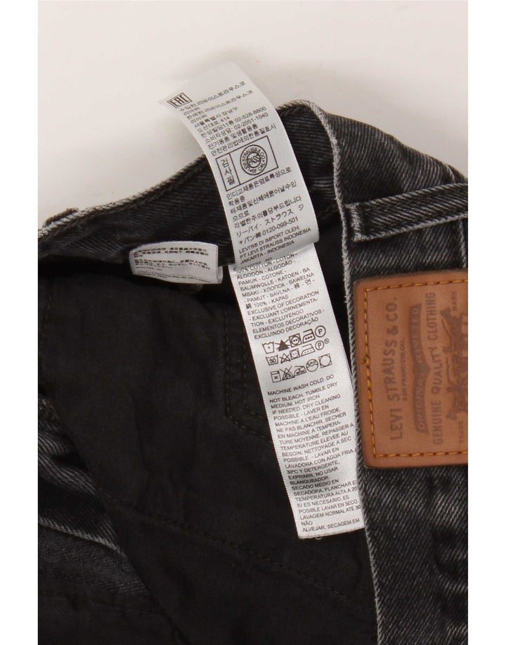 Damskie dżinsy Levi's Middy Straight W29 L31 Szara bawełna