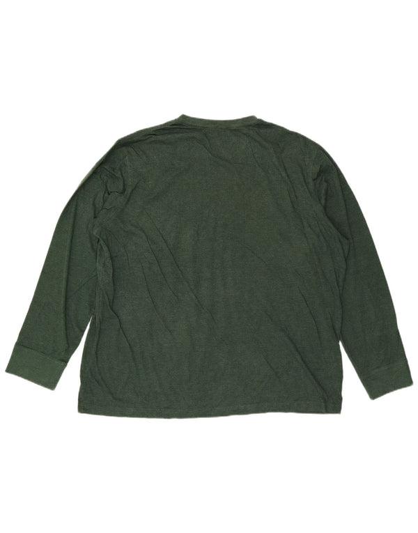 EDDIE BAUER Męski top Legendwash z długim rękawem 2XL, zielony, bawełniany