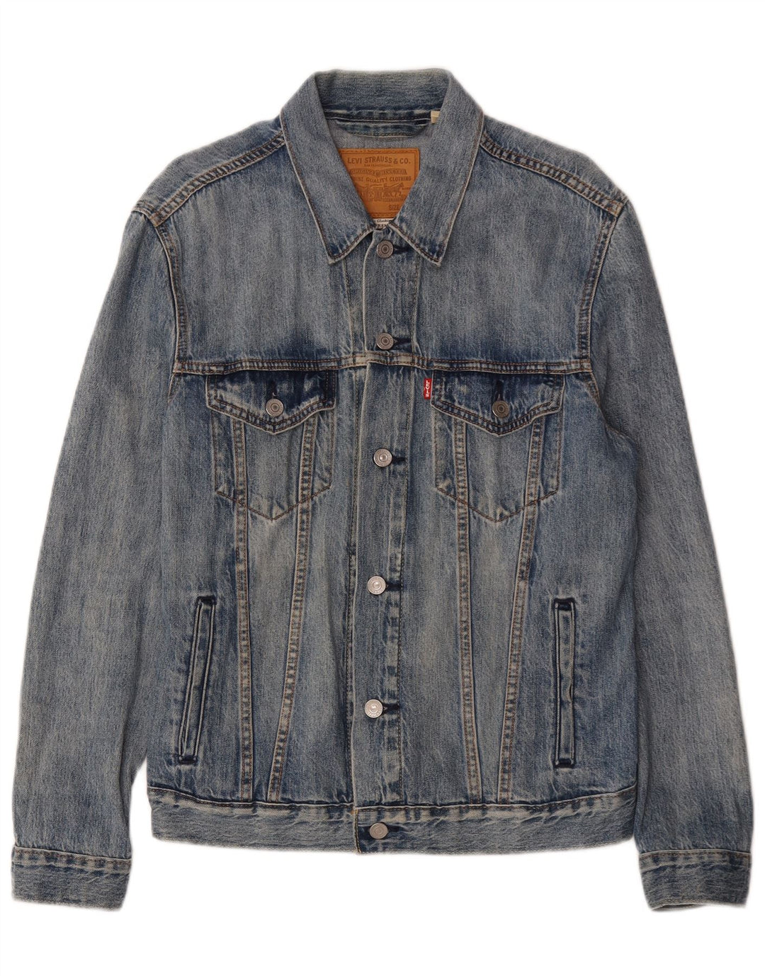 Męska kurtka dżinsowa Levi's UK 38, średnia niebieska, bawełniana