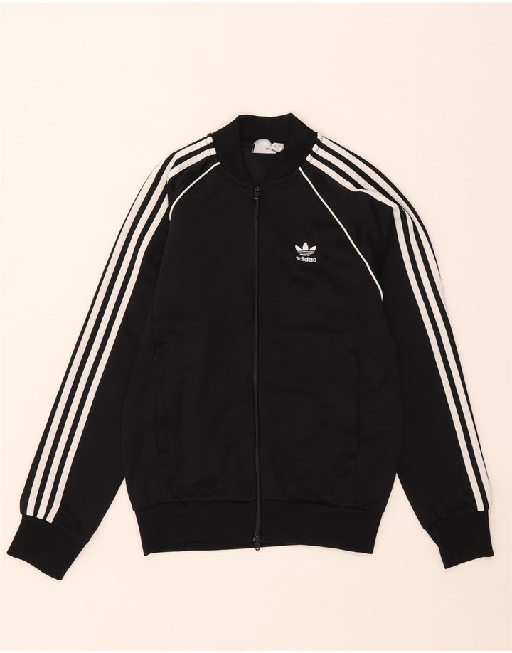 Adidas Męska bluza dresowa, mała, czarna, poliestrowa