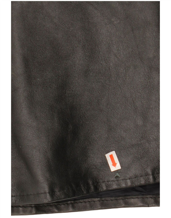 Męska kamizelka skórzana VINTAGE UK 40 duża czarna