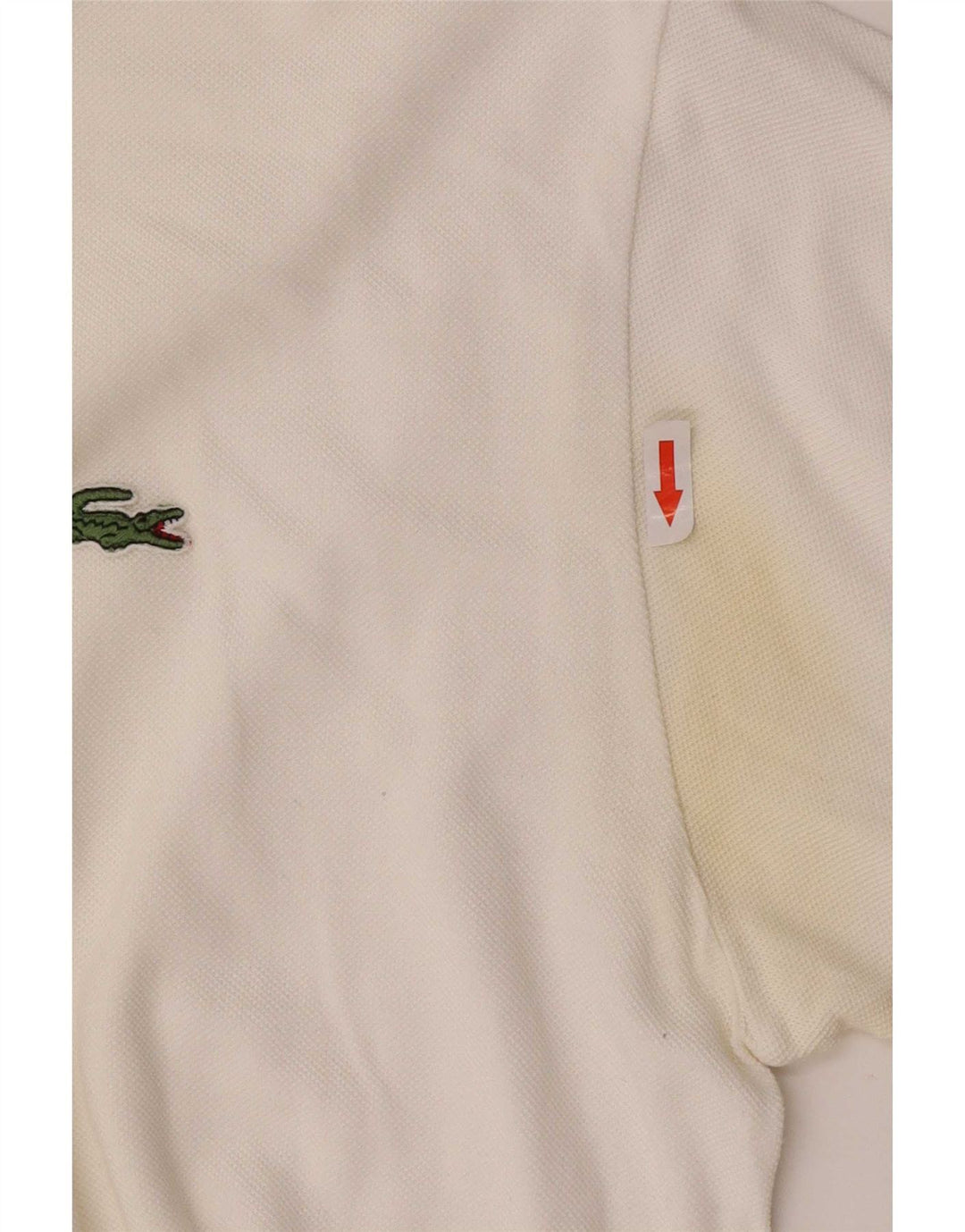 Męska koszulka polo Lacoste, rozmiar 5, duża, biała, bawełniana