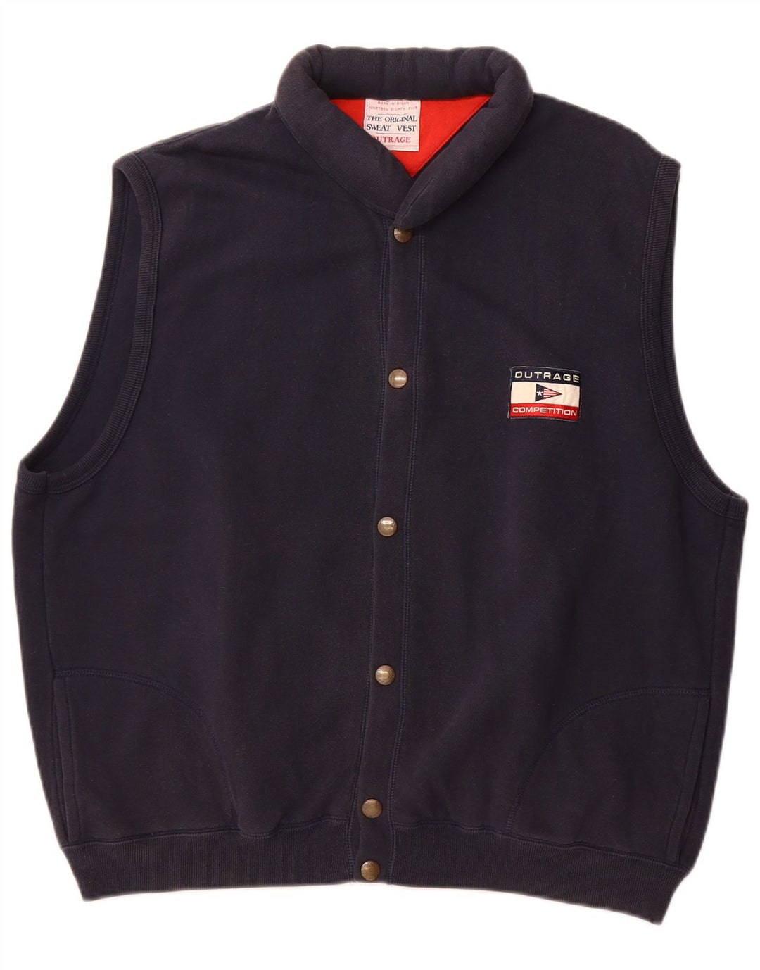 Męska bluza dresowa bez rękawów Outrage, 2XL, granatowa, bawełniana