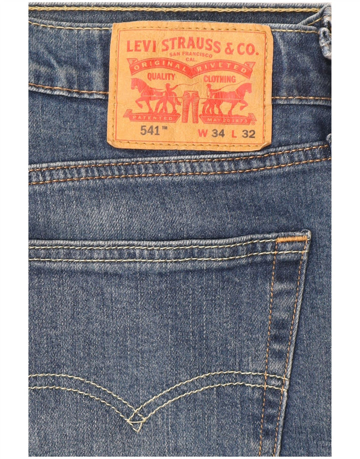 Męskie jeansy Levi's 541 Athletic Straight W34 L32 Niebieskie bawełniane