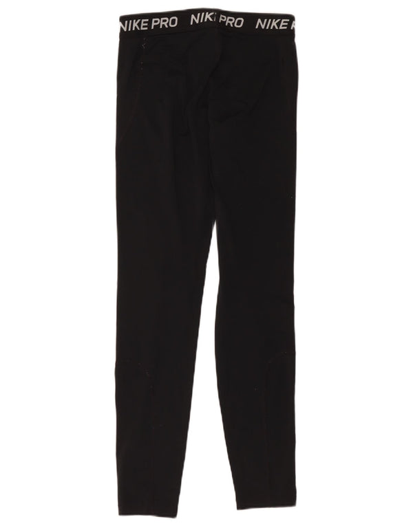 Damskie legginsy Nike Graphic UK 10, małe, czarne, poliestrowe