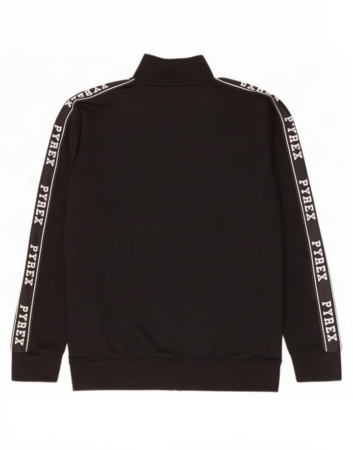 Chłopięca kurtka dresowa Pyrex z grafiką, 13-14 lat, 2XL, czarny poliester
