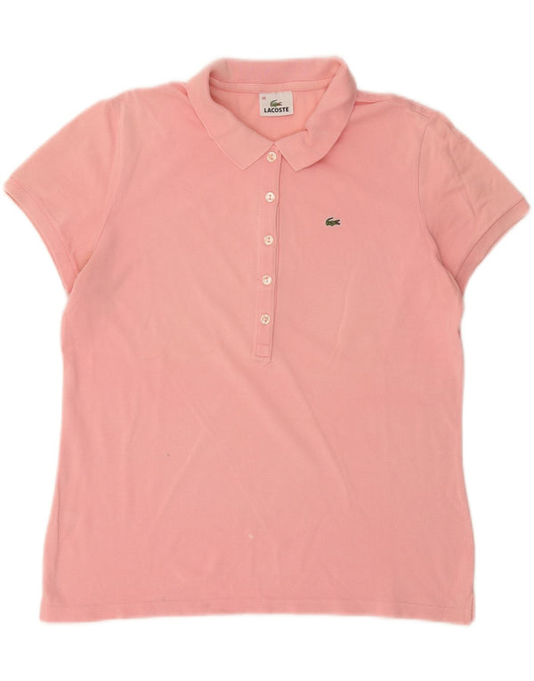 Damska koszulka polo Lacoste, rozmiar 48 XL, różowa, bawełniana