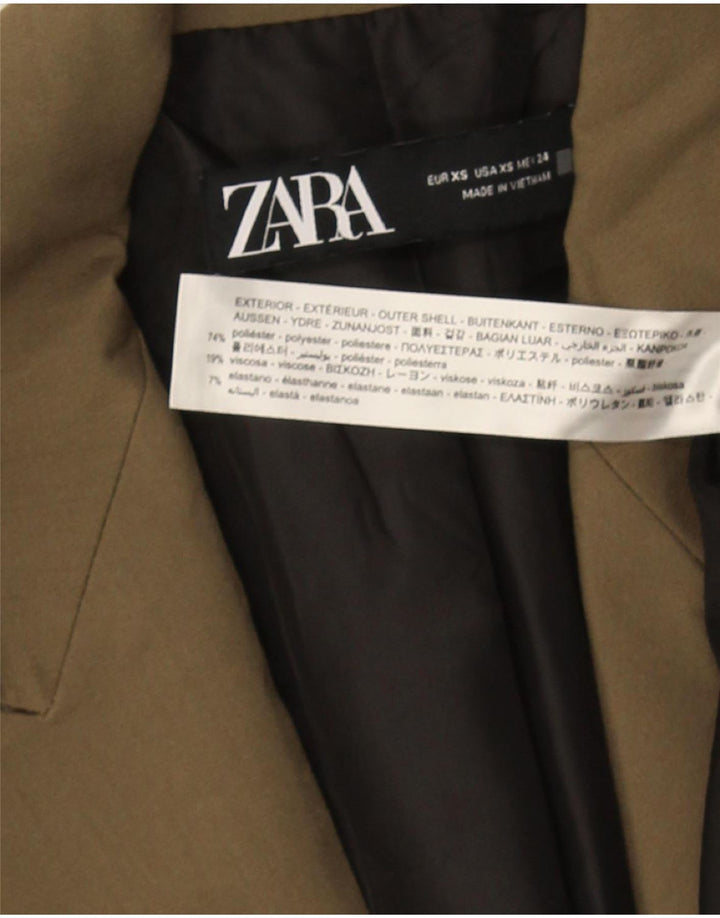 Męska marynarka z podwójnymi piersiami Zara UK 34 XS Khaki, poliester