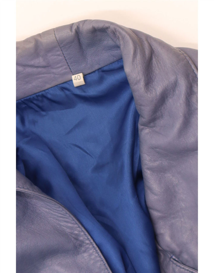 Vintage damska kurtka skórzana oversize EU 40 Medium Blue