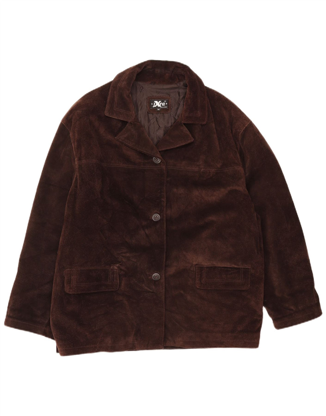 Damska kurtka oversize VINTAGE zamszowa UK 14, średni brąz