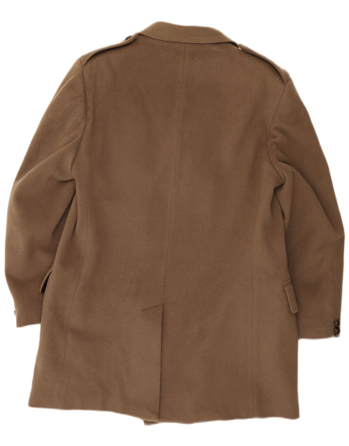 Męski wojskowy dwurzędowy płaszcz wojskowy Dack's UK 42 XL Brązowa dziewicza wełna