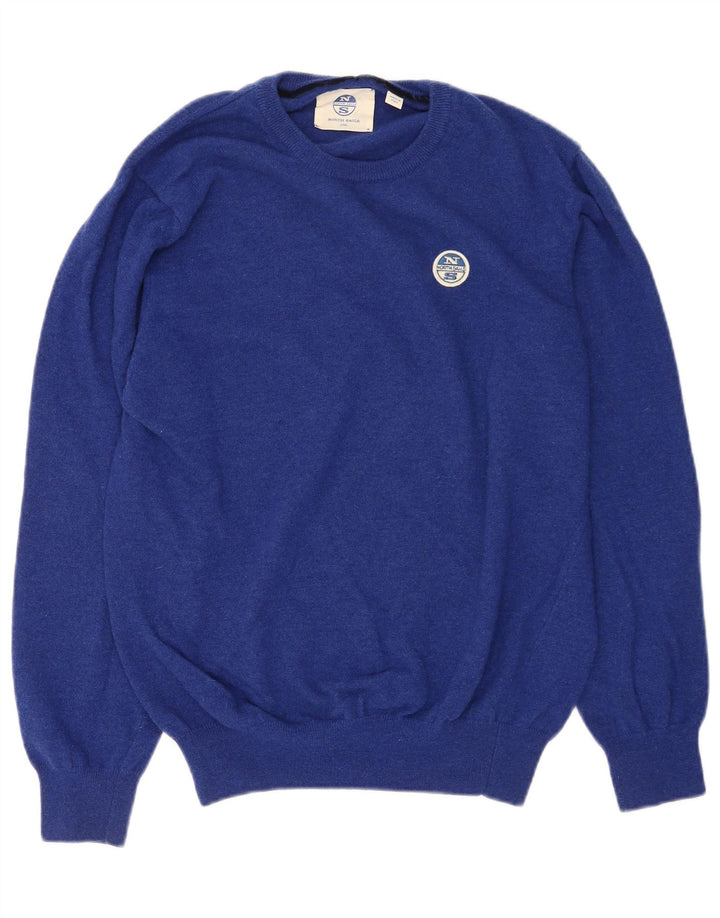 Męski sweter z okrągłym dekoltem North Sails 2XL, niebieska wełna