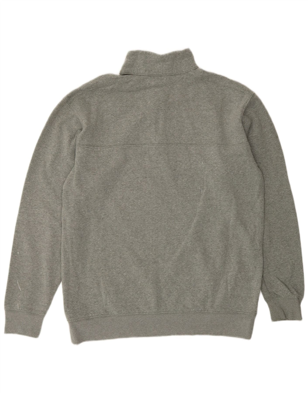 Columbia Womens Zip Neck Sweatshirt Jumper UK 14 Medium Grey Cotton