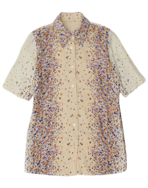 PANCALDI & B Damski 2-częściowy zestaw spódnic UK 4 XS W24 Beżowa, geometryczna bawełna