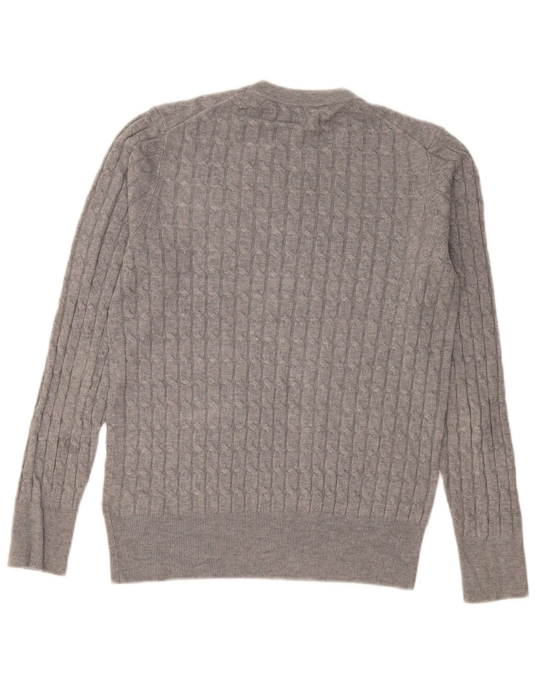 Męski sweter Zara z okrągłym dekoltem, średnioszara wiskoza